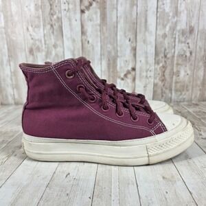 Converse‎ Chuck Taylor All Star Platform High Top Burgundy Womens Size 8.5
